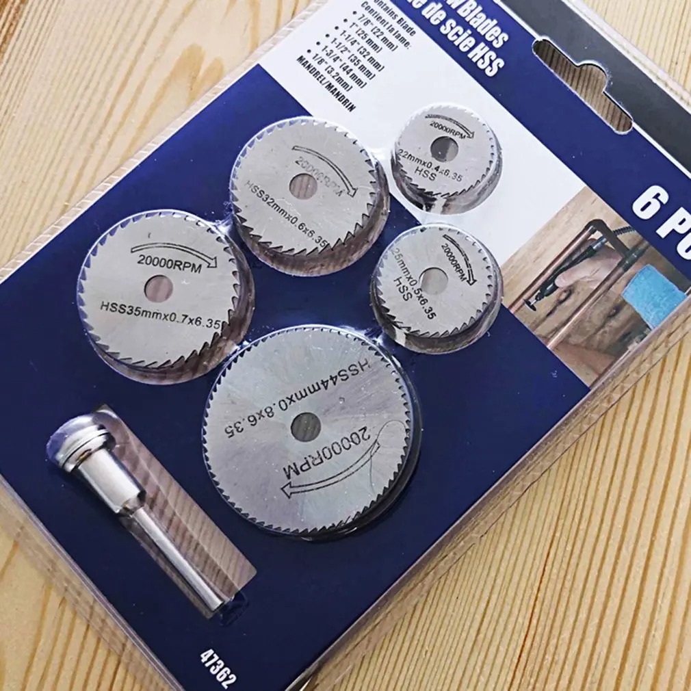 Cordless Rotary Tool Kit Accessories - 6 szt. Piła tarczowa HSS narzędzie