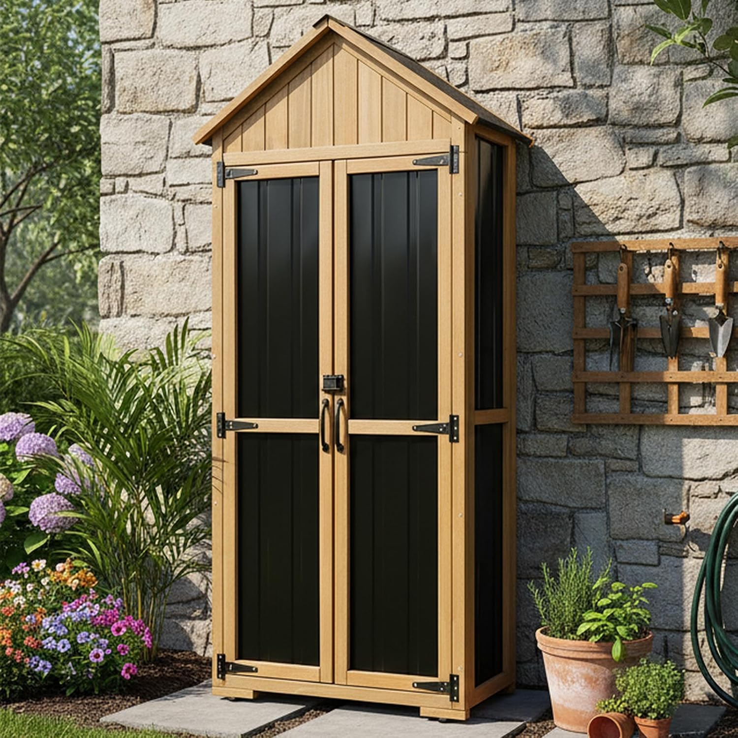 Garden Tools - Zewnętrzna szafka do przechowywania, wodoodporna, z