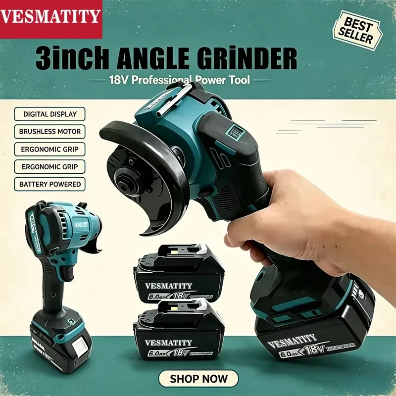 Mini szlifierka kątowa bezszcz – Brushless Angle Grinder Battery Powered recenzja i cena